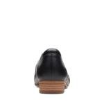 Black Leather Juliet Palm Loafers for Women