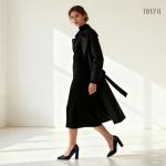 IDIFU Women's IN4 Chunky-HI Block High Heels Closed Pointed Toe Pumps Dress Office Shoes for Women (Black Pu, 7.5 M US)