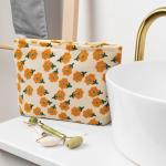 Floral Retro Makeup Bag - Corduroy Travel Organizer
