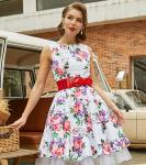 Retro Patchwork Apparel Belts for Dresses - Red