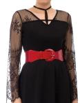 Retro Patchwork Apparel Belts for Dresses - Red