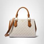 Michael Kors Marilyn Small Crossbody Bag, Gold-Tone Hardware/Vanilla/Acorn