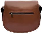 Rustic Town Small Brown Leather Crossbody Bag