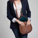 Rustic Town Small Brown Leather Crossbody Bag