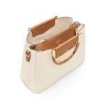 ALDO Womens Sloana Satchel Bag, Beige Overflow