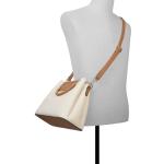 ALDO Womens Sloana Satchel Bag, Beige Overflow