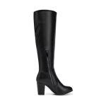 DREAM PAIRS Women's Chunky Heel Knee High Boots,Size 8.5,Black/Pu,MIDLEG