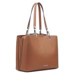 Calvin Klein Garnet Triple Compartment Tote, Caramel, One Size