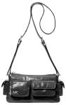 Michael Kors Women's Dakota Small Convertible Pocket Crossbody Bag, Silver-Tone Hardware/Black