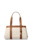 Michael Kors Romee Large Tote, Gold-Tone Hardware/Vanilla/Acorn