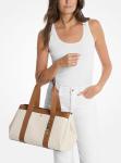 Michael Kors Romee Large Tote, Gold-Tone Hardware/Vanilla/Acorn