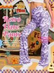 Purple Flare Pants - 70s Retro Festival Trousers