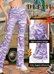 Purple Flare Pants - 70s Retro Festival Trousers