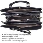 Women Handbag Wallet Tote Shoulder Hobo Bag Top Handle Satchel Purse Set 2pcs with 3 Compartments
