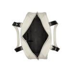 Calvin Klein Lowen East/West Satchel, White/Black, One Size