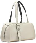 Calvin Klein Lowen East/West Satchel, White/Black, One Size