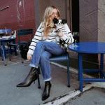 Goiphrri Black Ankle Boots for Women Stiletto High Heel Boot Pointed Toe Short Booties Side Zipper Dress Kitten Heel Booties Elastic Fashion Trendy Fall Boots Size 8.5