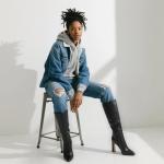 VIUGJNEX Womens Black Boots Chunky Heel Knee High Boots For Women Block High Heel Long Tall Heeled Black Boot Side Zipper Pointed Toe Faux Leather Boot For Women 2025 Trendy Fall Size 8