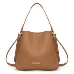 Montana West Hobo Bags for Women Medium Brown Shoulder Purse Casual Bucket Top Handle Handbag with Detachable Crossbody Strap, MWC-584BR