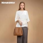 Montana West Hobo Bags for Women Medium Brown Shoulder Purse Casual Bucket Top Handle Handbag with Detachable Crossbody Strap, MWC-584BR