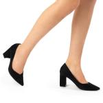 DREAM PAIRS Women’s High Chunky Closed Toe Block Heels Pointed Toe Wedding Party Elegant Slip On Pumps Shoes,Size 12,Black,SDPU2229W