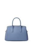 Michael Kors Laila Medium Satchel, Gold-Tone Hardware/Embossed Goat Leather/French Blue