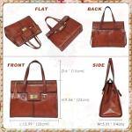 Banuce Full Grain Italian Leather Purses for Women Satchel Handbags with Tassel Twist Lock Detachable and Adjustable Strap Vintage Stylish Brown