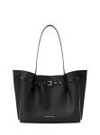 Michael Kors Women's Emilia Large Tote, Black/Pebbled Leather, One Size