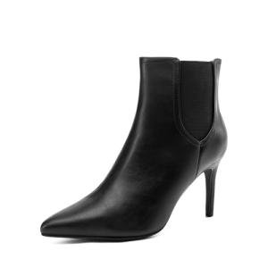 DREAM PAIRS Women's Pointed Toe Stiletto High Heel Ankle Booties,Size 8,Black/Pu,KIZZY-1