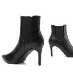 DREAM PAIRS Women's Pointed Toe Stiletto High Heel Ankle Booties,Size 8,Black/Pu,KIZZY-1