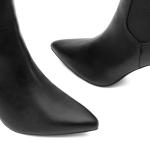 DREAM PAIRS Women's Pointed Toe Stiletto High Heel Ankle Booties,Size 8,Black/Pu,KIZZY-1