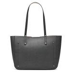 Calvin Klein Dilan Novelty Organizational Tote, Black/Silver Textured