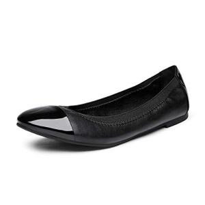 DREAM PAIRS Women's Sole-Flex Ballerina Walking Flats Shoes,Size 9.5,Black,Sole-Flex