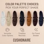 CUSHIONAIRE Weston Women’s Hand Woven Dressy Ballet Flats – Faux Leather Mary Jane with Adjustable Strap & Memory Foam, Cognac 11