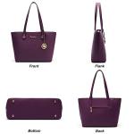 Soperwillton Handbags and Purses for Women Shoulder Tote Bags Top Handle Satchel Purse Set 5pcs
