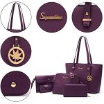 Soperwillton Handbags and Purses for Women Shoulder Tote Bags Top Handle Satchel Purse Set 5pcs