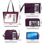 Soperwillton Handbags and Purses for Women Shoulder Tote Bags Top Handle Satchel Purse Set 5pcs