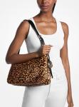 Michael Kors Nolita Medium Top Zip Convertible Shoulder, Gold-Tone Hardware/Cheetah Haircalf/Marigold