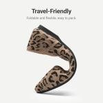 DREAM PAIRS Women's Knit Ballet Dressy Flats Comfortable Washable Flexible Breathable Casual Classic Work Office Walk Pointed Toe Flats,Size 8,Leopard,SDFA26003W