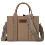 Wrangler Tote bag for women satchel bag purse for womens purses and handbags cute trendy Women's Purses bolsa wrangler para mujer with Zipper and Pocket top handle with strap khaki WG70-8120DKH