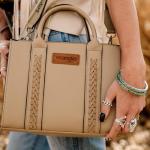 Wrangler Tote bag for women satchel bag purse for womens purses and handbags cute trendy Women's Purses bolsa wrangler para mujer with Zipper and Pocket top handle with strap khaki WG70-8120DKH