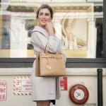 Dasein Women Satchel Purses Handbags Belted Top-handle Work Tote Shoulder Bags with Long Strap (Beige)