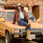 IUV Cowboy Boots For Women Western Cowgirl Boots with Chunky Heel Mid Calf Snip Toe Ideal for low insteps