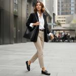 HARENCE Loafers for Women Comfortable Slip On Business Work Flats Shoes Casual Driving Moccasins Penny Loafer Black