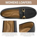 HARENCE Loafers for Women Comfortable Slip On Business Work Flats Shoes Casual Driving Moccasins Penny Loafer Black