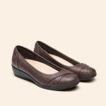DREAM PAIRS Women's Ballet Flats Business Office Work Dress Shoes Comfortable Dressy Flats for Women,Size 8.5,Brown,DWUMFA2503