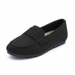 Volattio Loafers for Women Comfortable Slip On Working Shoes Womens Dressy Casual Work Flat Knit Shoes Black Size 8
