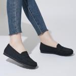 Volattio Loafers for Women Comfortable Slip On Working Shoes Womens Dressy Casual Work Flat Knit Shoes Black Size 8
