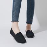 Volattio Loafers for Women Comfortable Slip On Working Shoes Womens Dressy Casual Work Flat Knit Shoes Black Size 8