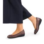 DREAM PAIRS Women's Ballet Flats Business Office Work Dress Shoes Comfortable Dressy Flats for Women,Size 8.5,Brown,DWUMFA2503